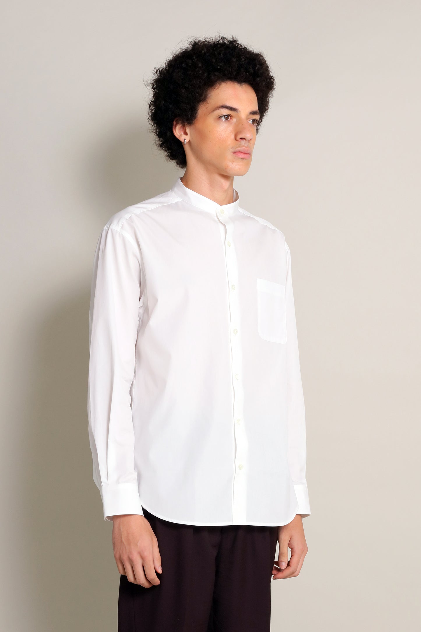 [Unisex] THE WHITE SHIRT (STAND COLLAR)
