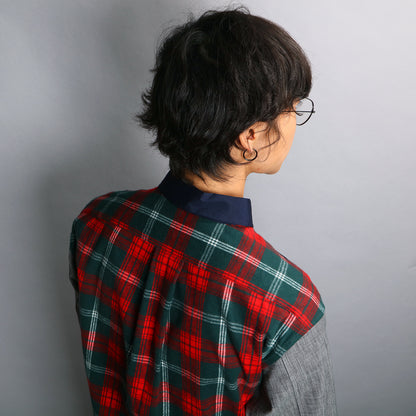 [UNISEX] 202112 GREY NAVY SHIRT（ユニセックスシャツ）