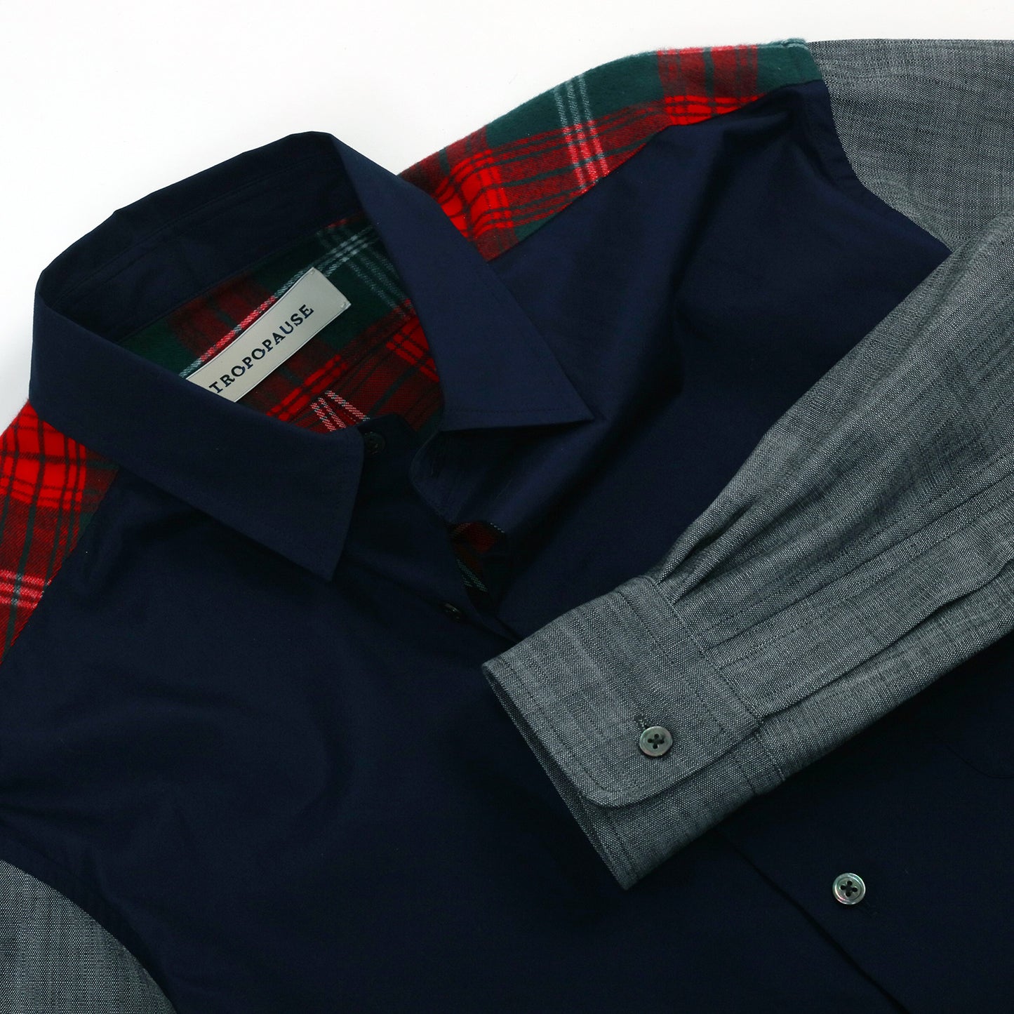 [UNISEX] 202112 GREY NAVY SHIRT（ユニセックスシャツ）