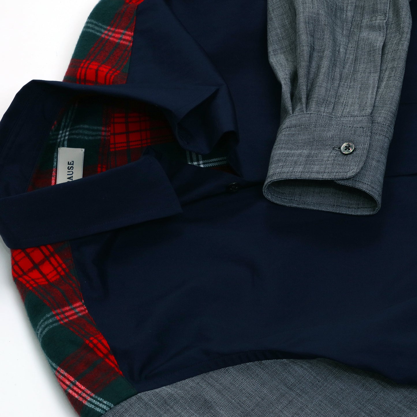 [UNISEX] 202112 GREY NAVY SHIRT（ユニセックスシャツ）