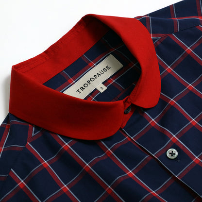 [UNISEX] 202112 ROUND NAVY  SHIRT（ユニセックスシャツ）