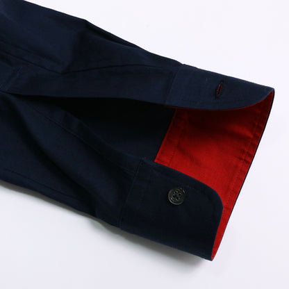 [PREMIUM] 202112 RIBBON  NAVY SHIRT（ユニセックスシャツ）