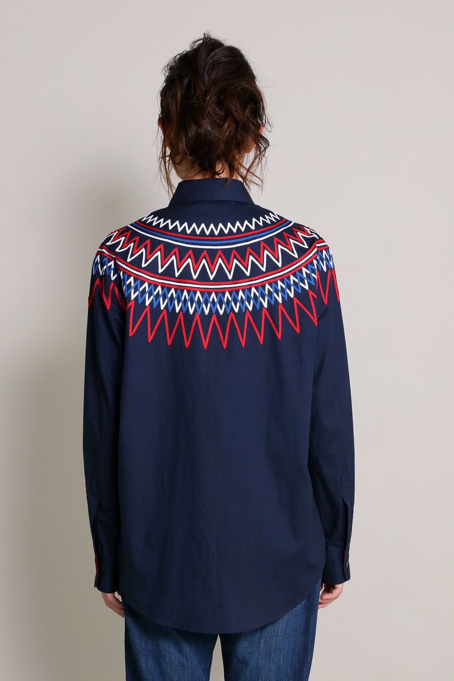 [PREMIUM] 202112 RIBBON  NAVY SHIRT（ユニセックスシャツ）