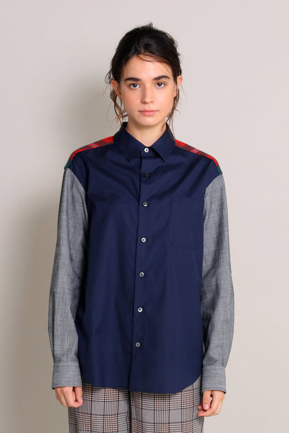 [UNISEX] 202112 GREY NAVY SHIRT（ユニセックスシャツ）