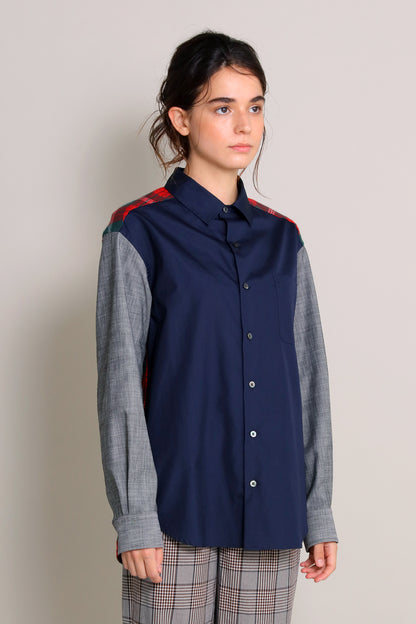 [UNISEX] 202112 GREY NAVY SHIRT（ユニセックスシャツ）