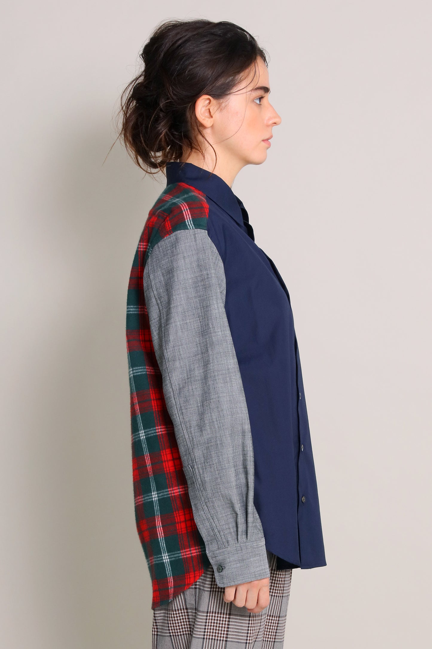 [UNISEX] 202112 GREY NAVY SHIRT（ユニセックスシャツ）