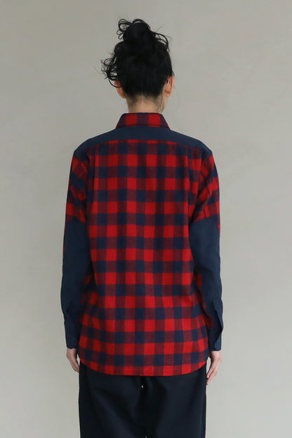 [UNISEX] 202201  INDIGO×RED（ユニセックスシャツ）