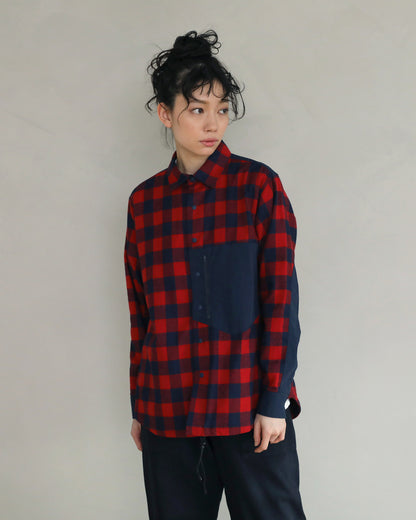 [UNISEX] 202201  INDIGO×RED（ユニセックスシャツ）