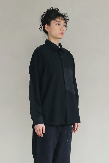 [UNISEX] 202201 BLACK×BLACK（ユニセックスシャツ）