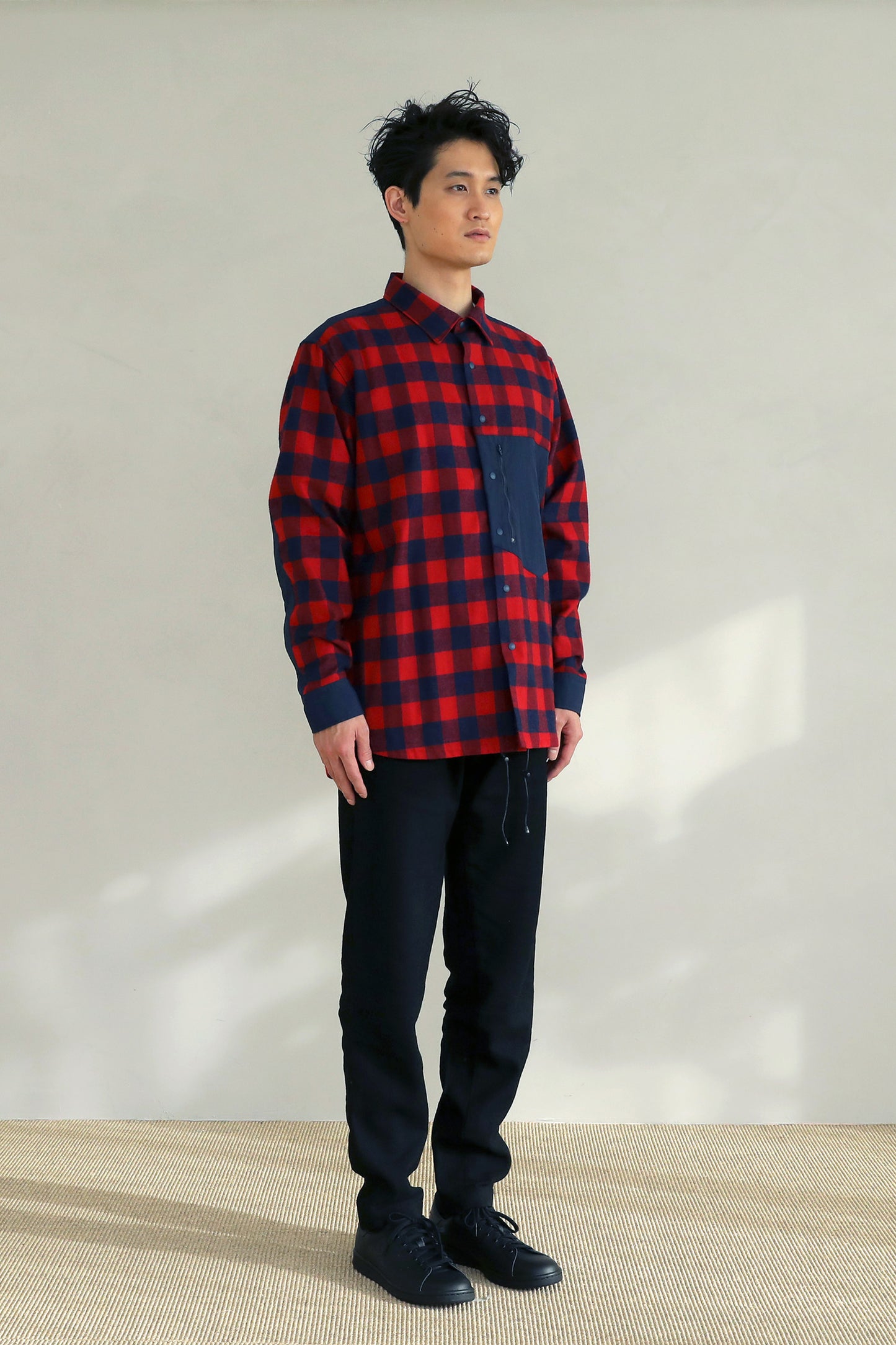 [UNISEX] 202201  INDIGO×RED（ユニセックスシャツ）