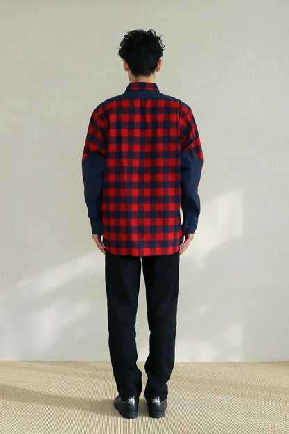 [UNISEX] 202201  INDIGO×RED（ユニセックスシャツ）