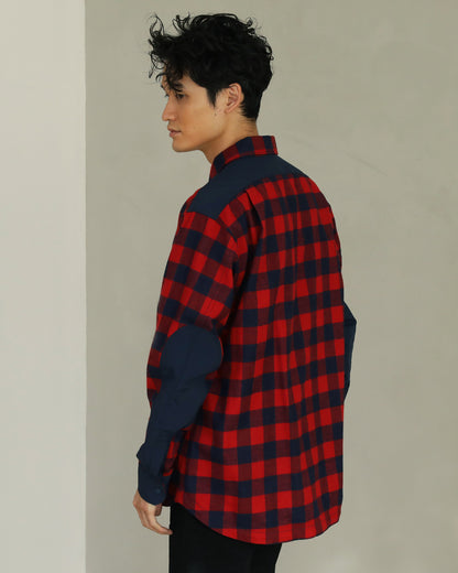 [UNISEX] 202201  INDIGO×RED（ユニセックスシャツ）