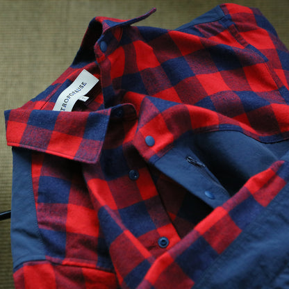 [UNISEX] 202201  INDIGO×RED（ユニセックスシャツ）