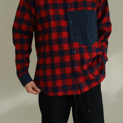 [UNISEX] 202201  INDIGO×RED（ユニセックスシャツ）