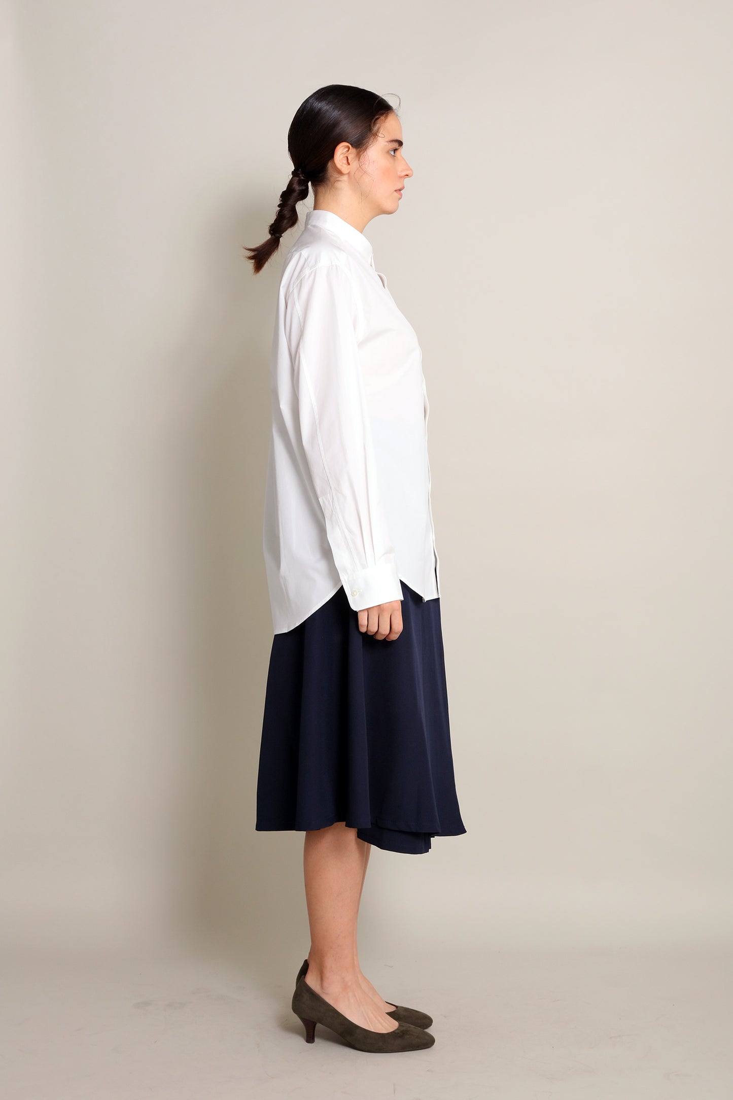 [Unisex] THE WHITE SHIRT (STAND COLLAR)