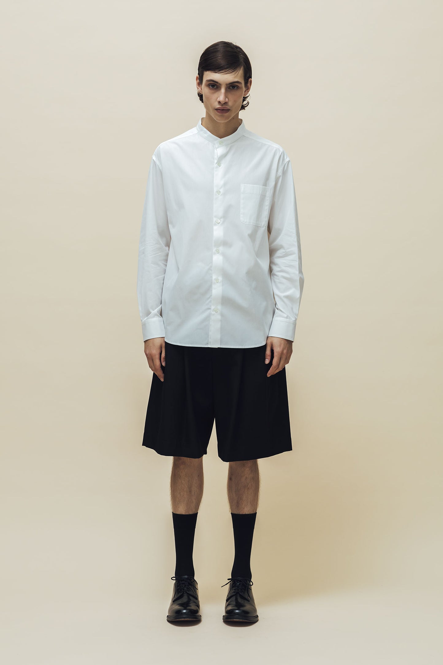 [Unisex] THE WHITE SHIRT (STAND COLLAR)