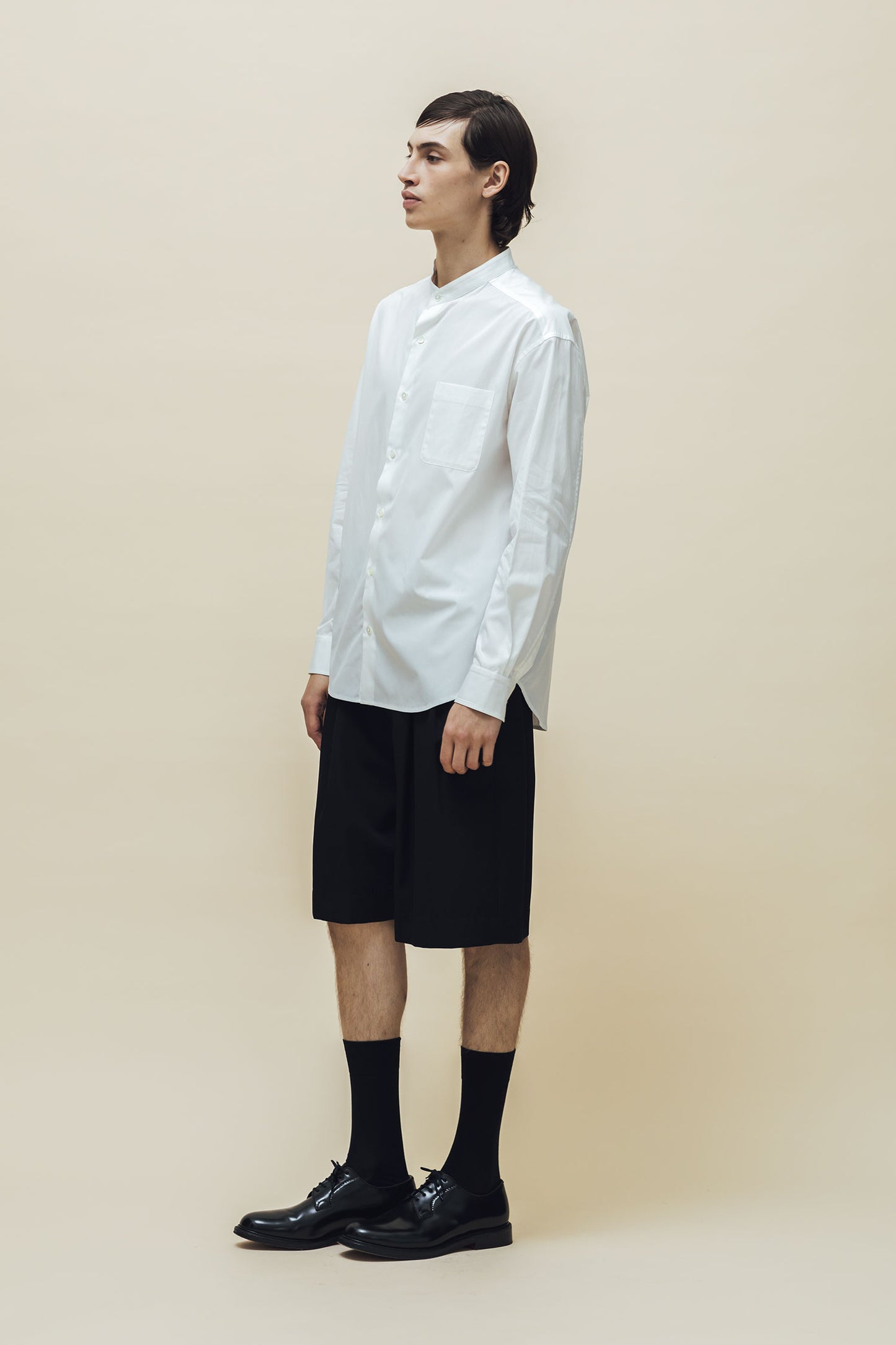 [Unisex] THE WHITE SHIRT (STAND COLLAR)